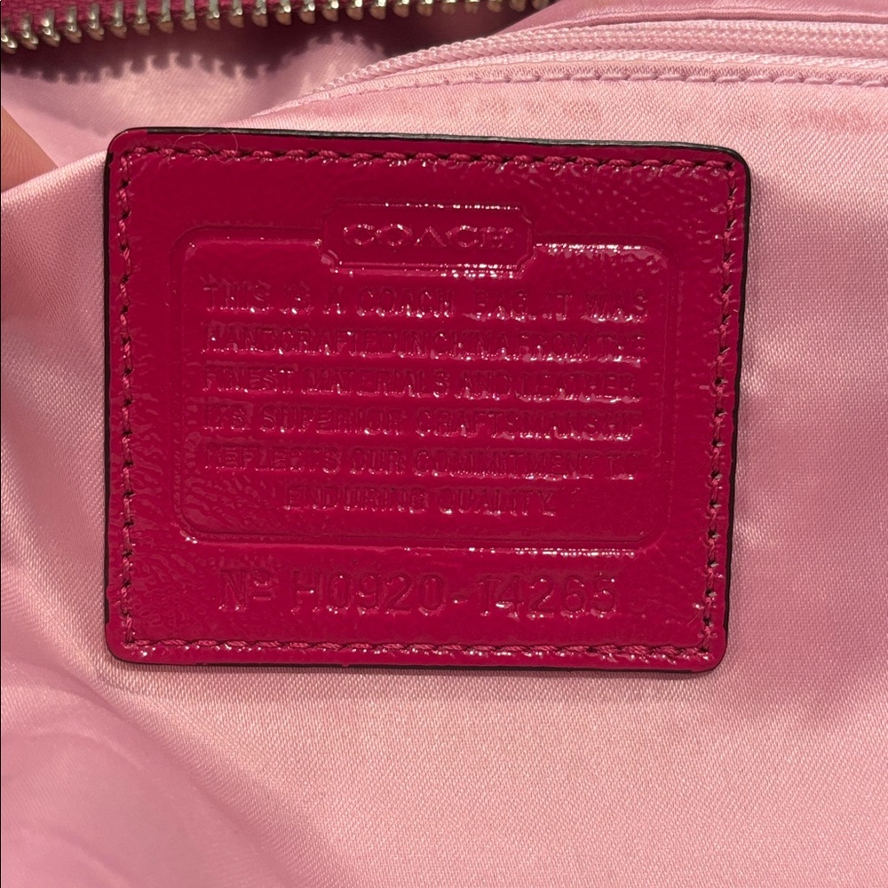 Coach Alex Raspberry Patent Leather Bag - Picture 3 of 13